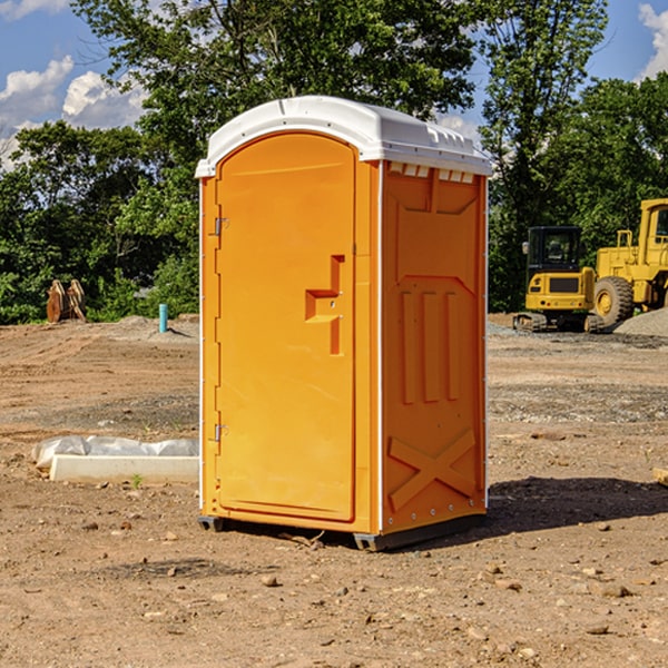 how often are the portable restrooms cleaned and serviced during a rental period in Dalton